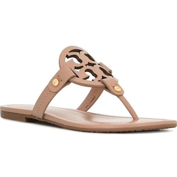 Tory Burch Miller Leather Sandals - Beige/Light Sand